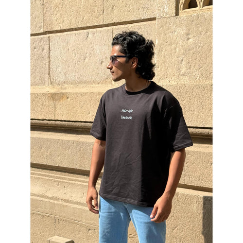 Mid Air Thinking (Black) - Oversized Tshirt