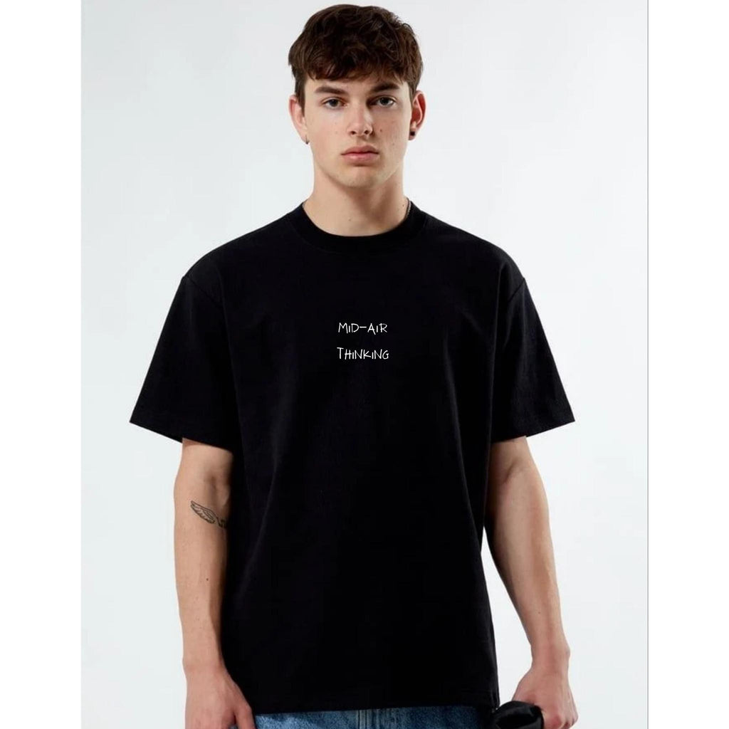 Mid Air Thinking (Black) - Oversized Tshirt